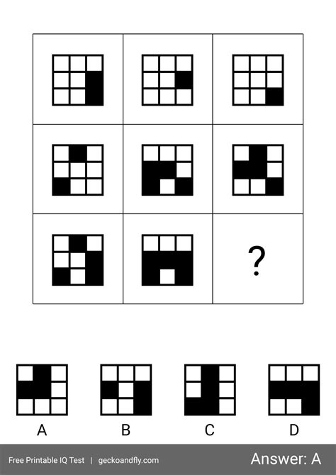 Iq Test Questions And Answers