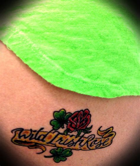 in progress Wild Irish Rose tattoo by Kevin Dickinson