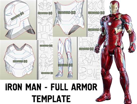 Iron Man Foam Templates