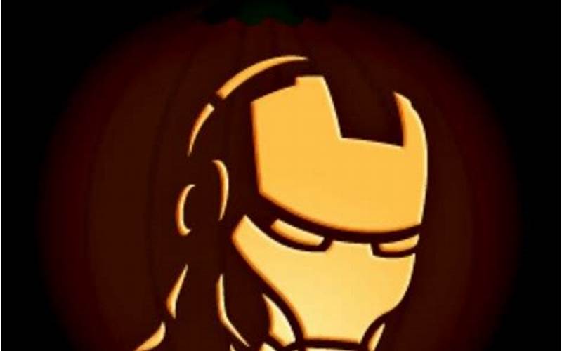 Iron Man Mask Pumpkin Stencil