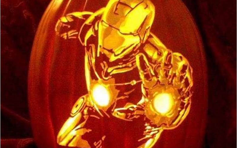 Iron Man Pumpkin Stencil
