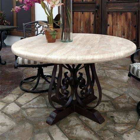 Iron Pedestal Dining Table