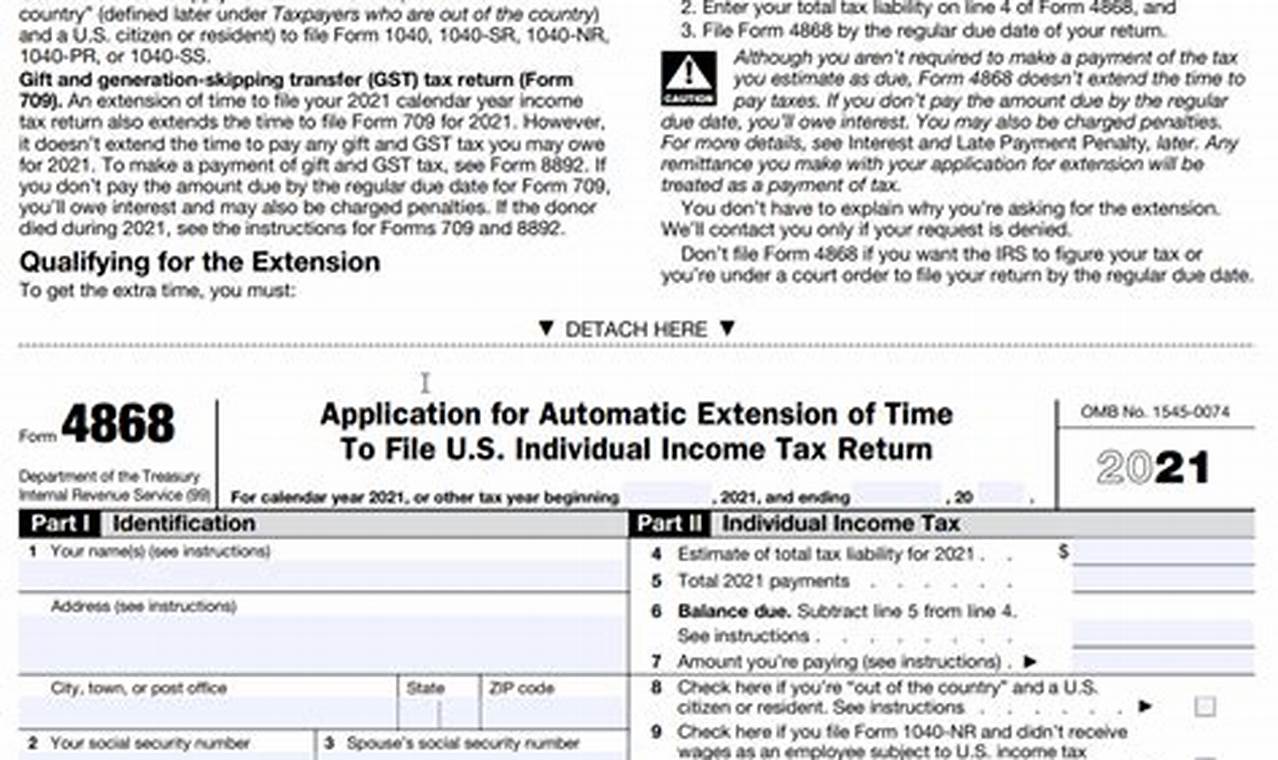 Irs Extension Tax Form