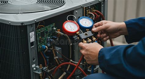 Irving AC Repair Technician Checking Unit