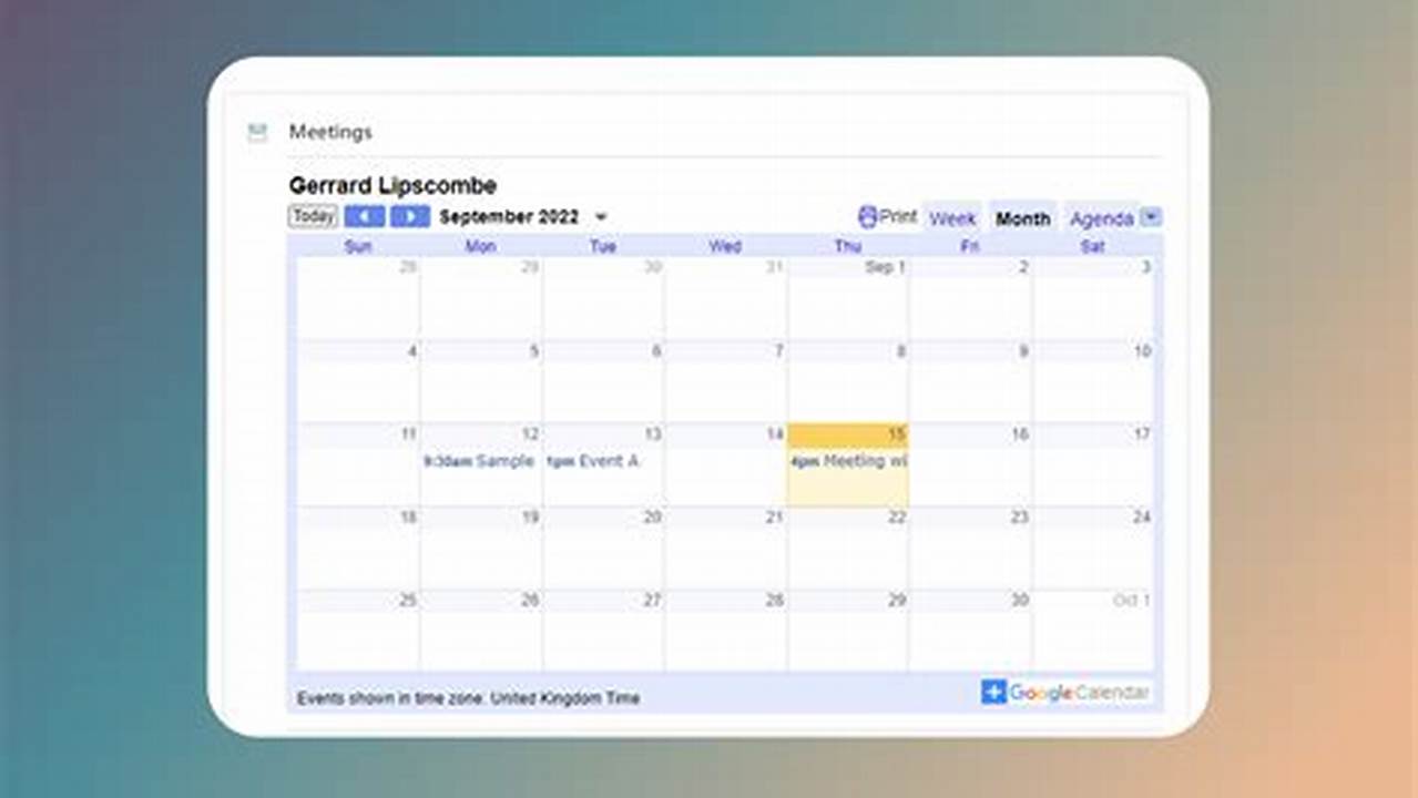 Is There A Google Calendar