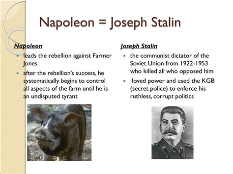 Is Animal Farm A Comparison To Napolean Bonapart