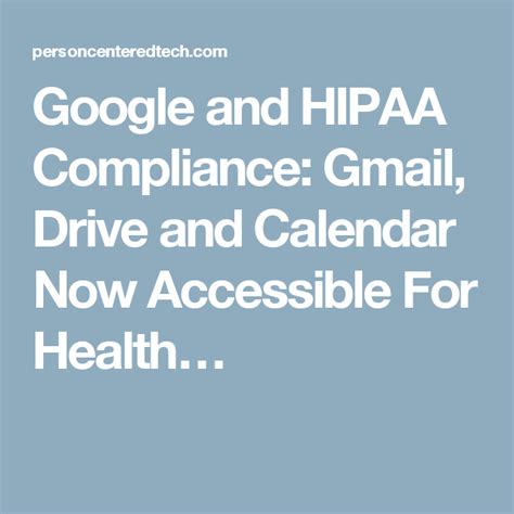 Is Google Calendar Hipaa Compliant