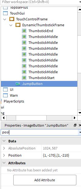 Is it possible to change the position of the mobile jump button 