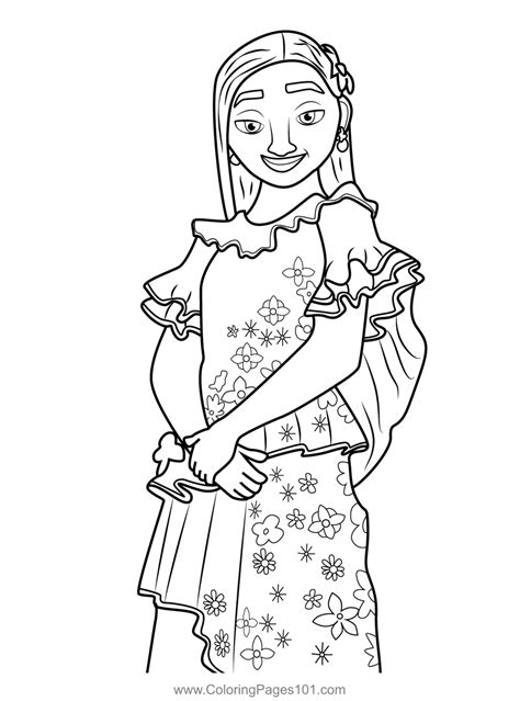 Isabela Encanto Coloring Pages Printable