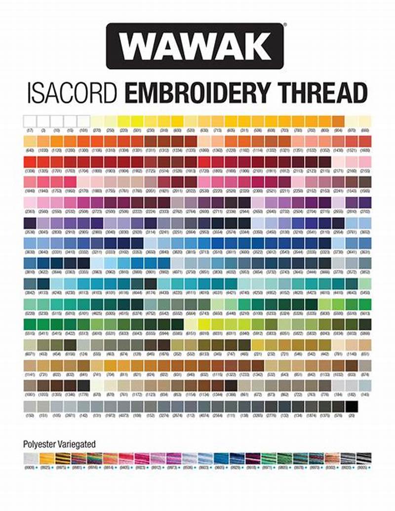 Isacord Thread Color Chart