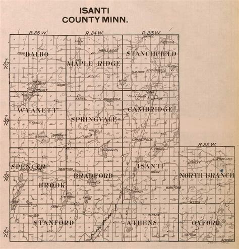 Cities & Townships Isanti County, MN