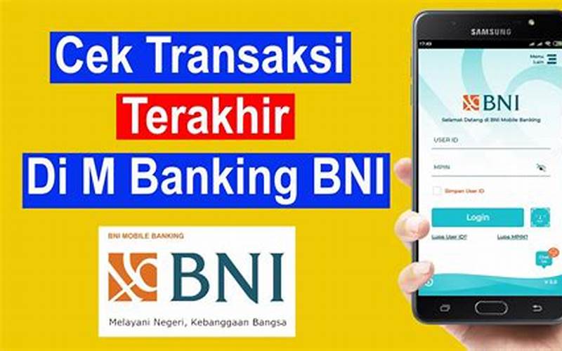 Isi Data Transaksi M Banking Bni