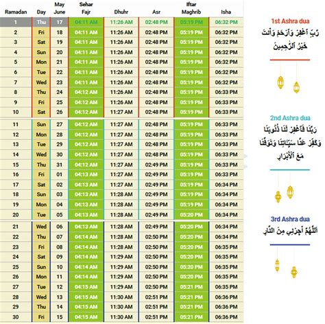 Islamic Calendar 2018 Ramadan