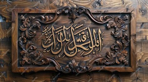 Islamic Calligraphy On Wood