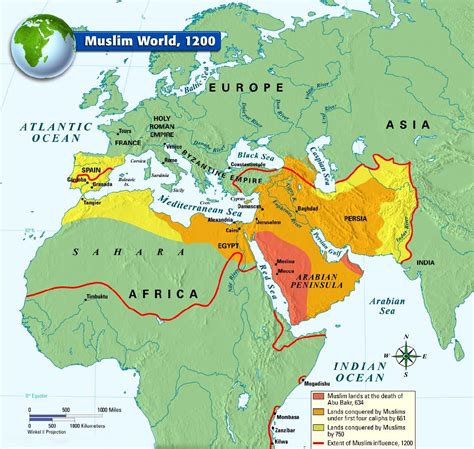 Islamic Empire On World Map