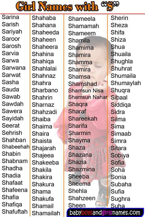Islamic Girls Names With S