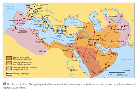 Islamic World Under Muhammad Map