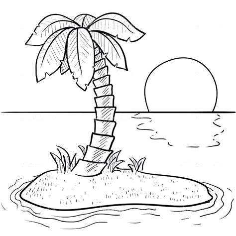 Island Coloring Page