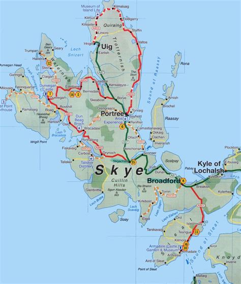 Isle of Skye Map Britain Visitor Travel Guide To Britain