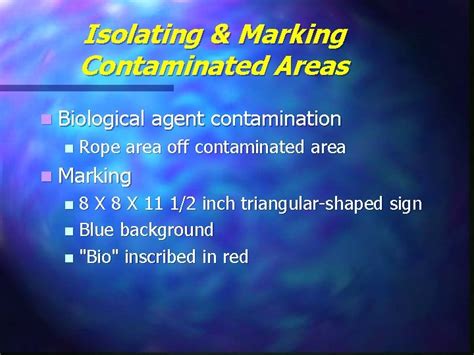 Isolating the Contaminated Area