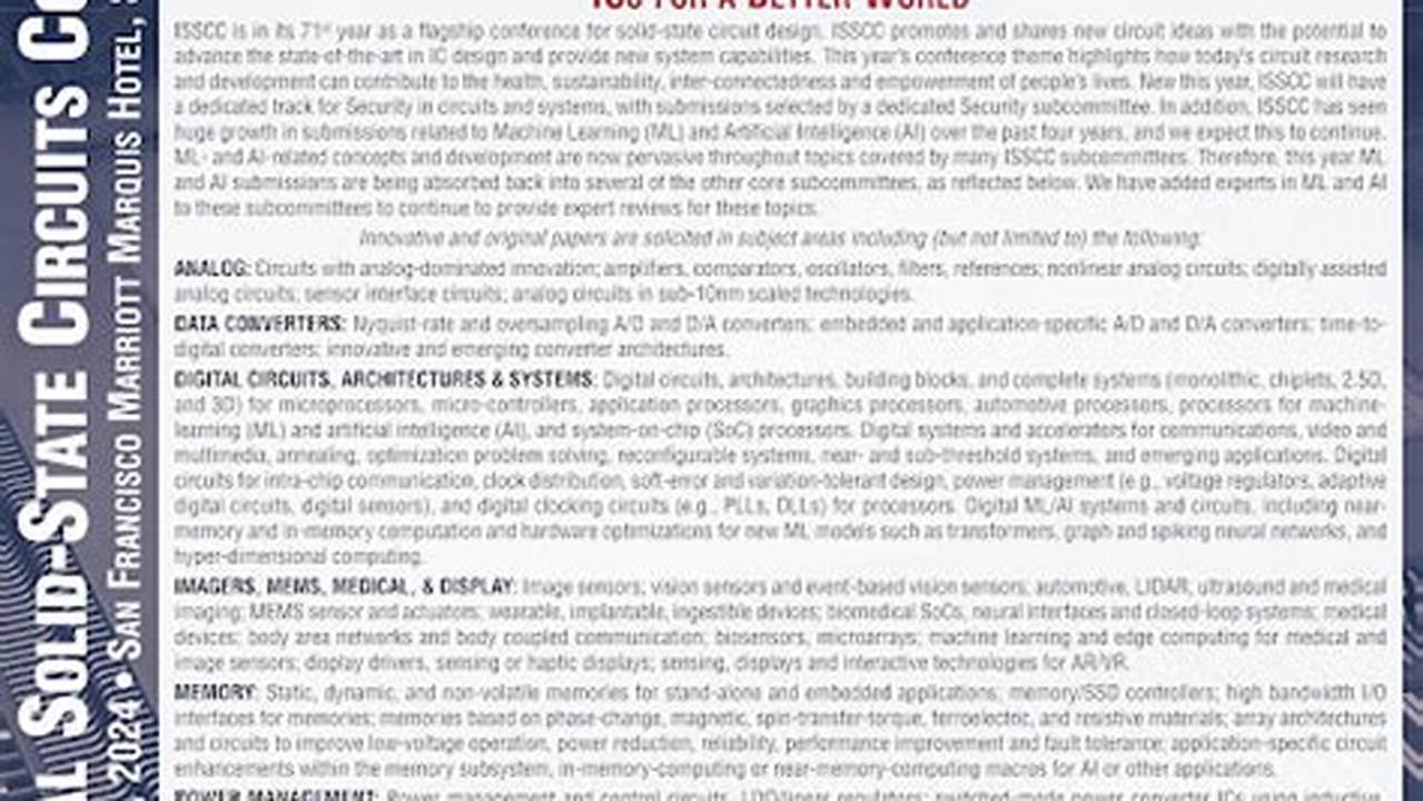 Isscc 2024 Call For Papers