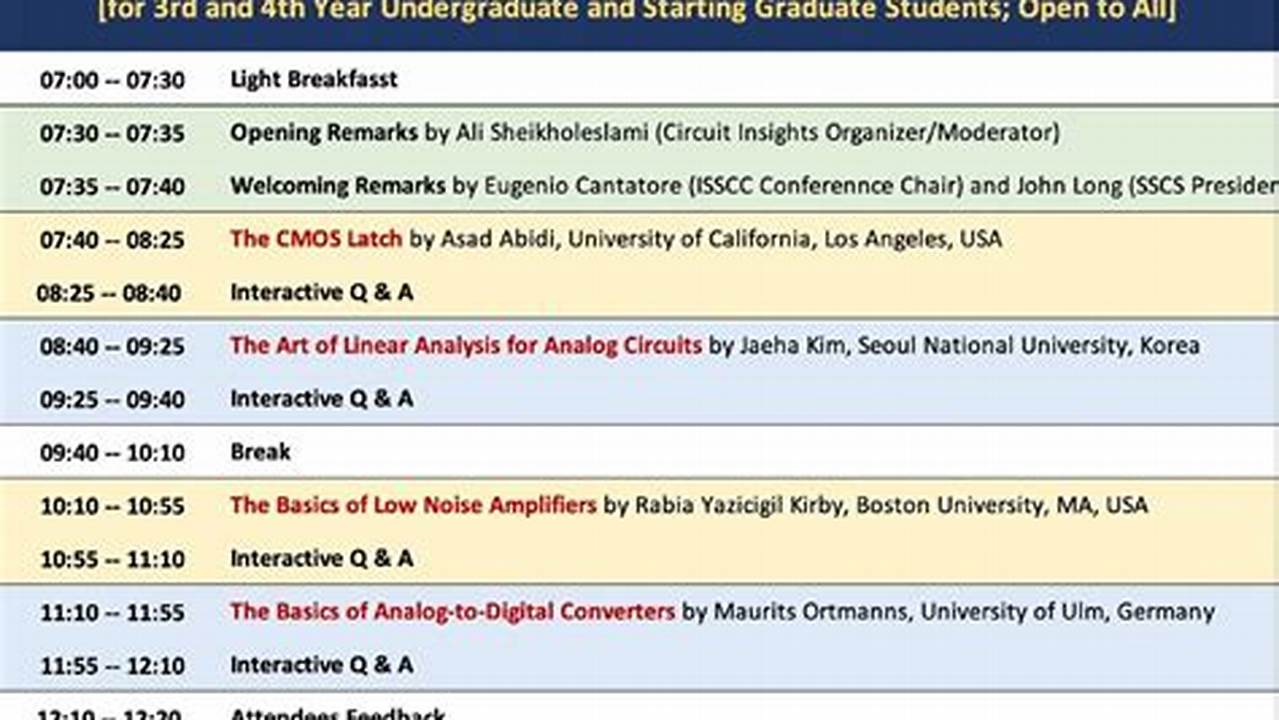 Isscc 2025 Advanced Program Guide