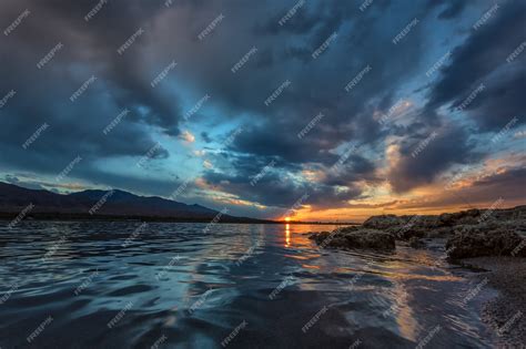 Issyk Kul Lake sunset
