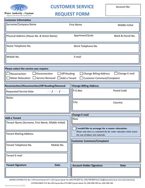 It Service Request Form Template