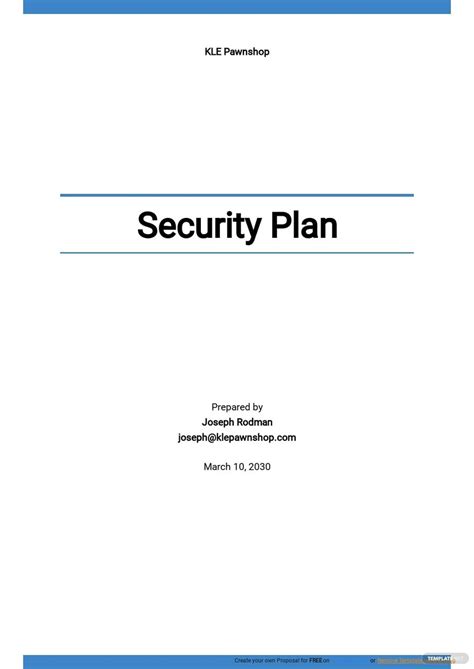 Security Plan Template Software Development Templates, Forms & Checklists