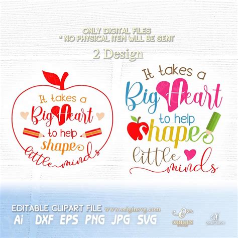 Download It Takes a Big Heart to Shape... SVG File - SVG Design for Cricut Machine