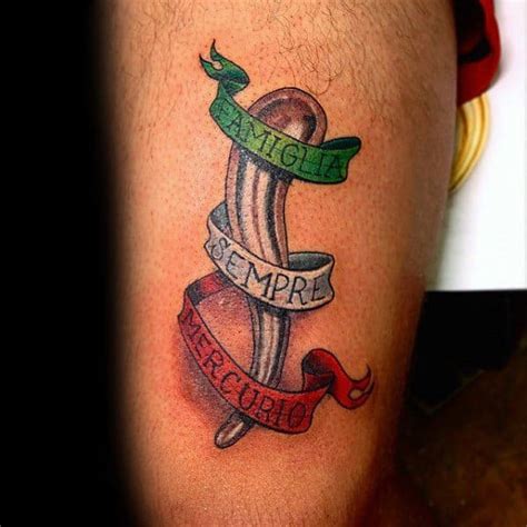 40 Italian Horn Tattoo Ideas For Men Cornicello Designs