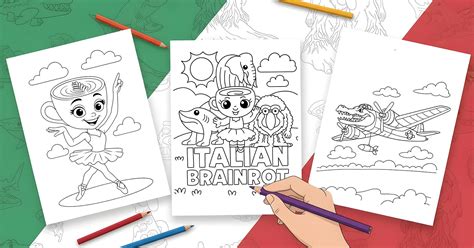 Italian Brainrot Coloring Page
