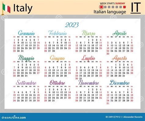 Italian 2023 Desk Calendar