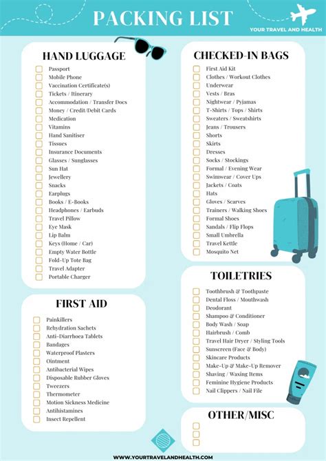 Items to Bring on Tour