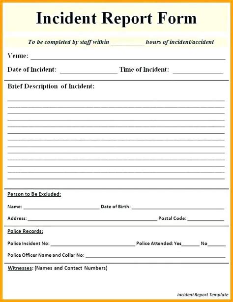 Itil Incident Report Form Template (10) | PROFESSIONAL TEMPLATES