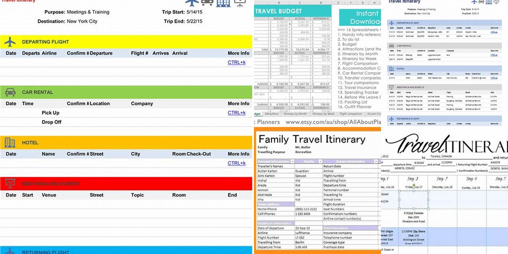 Itinerary With Costing