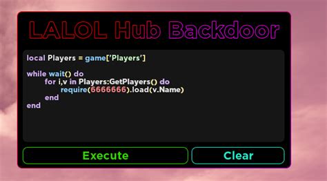 Its-LALOL/LALOL-Hub: Roblox scripts. Fastest backdoor  - GitHub