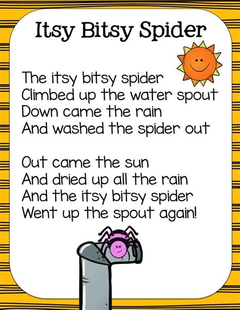 Itsy Bitsy Spider Printable