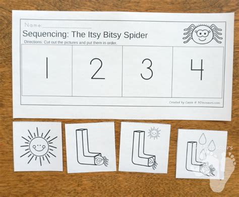Itsy Bitsy Spider Sequencing Free Printable