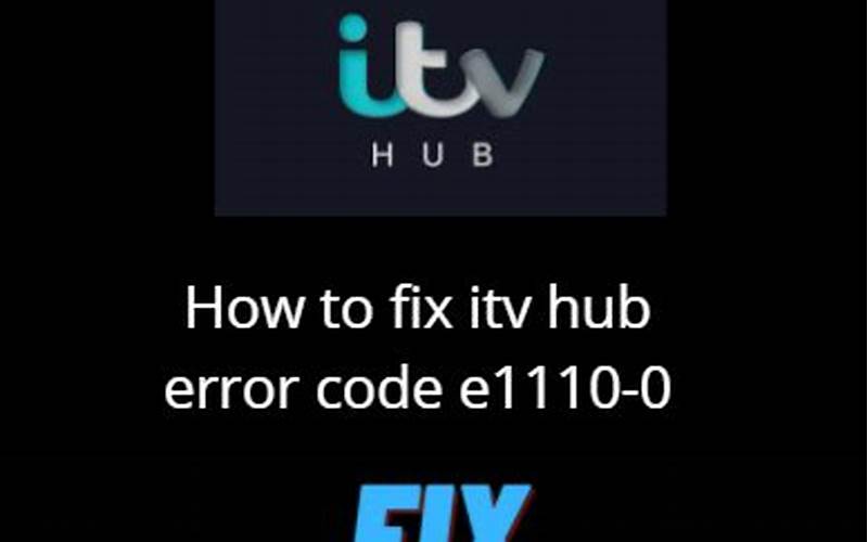 Itv Hub Error