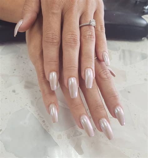 Ivory Chrome Nails: The Trending Manicure Of 2023