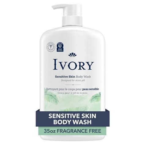 Experience Luxurious Nourishment with Ivory Sensitive Skin Body Wash - The Ultimate Solution for Gentle Cleansing!