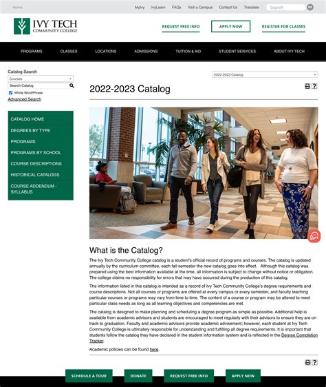 Ivy Tech Summer Course Catalog