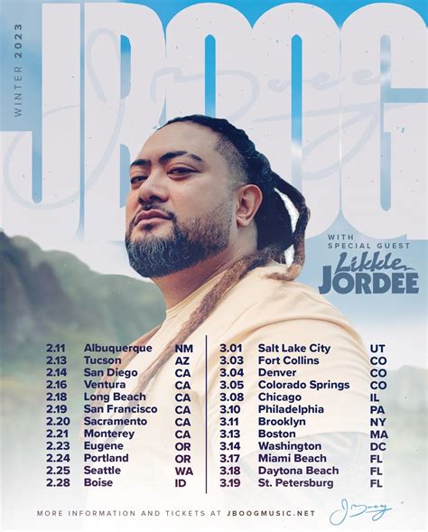 J Boog Concert Schedule - Great Research