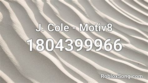 J Cole - Roblox Music Codes