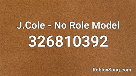 J.Cole - No Role Model Roblox ID - Roblox music codes