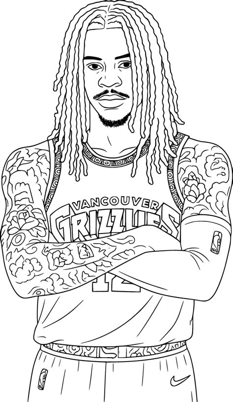 Ja Morant Coloring Page