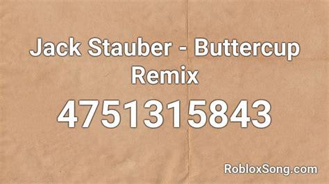 Jack Stauber - Buttercup Roblox ID - Roblox Music Code - YouTube