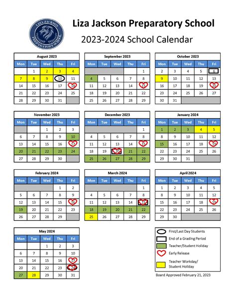 Jackson Academy Calendar