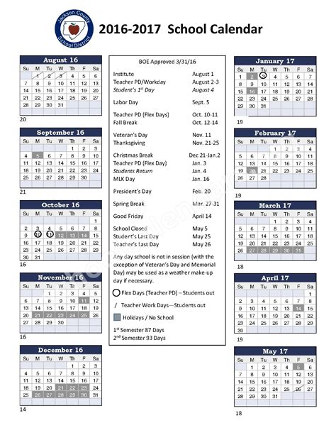 Jackson County Calendar